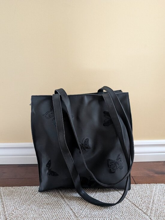 Vintage Handbags - BUTTERFLY PRINT Y2K VINTAGE TOTE BAG